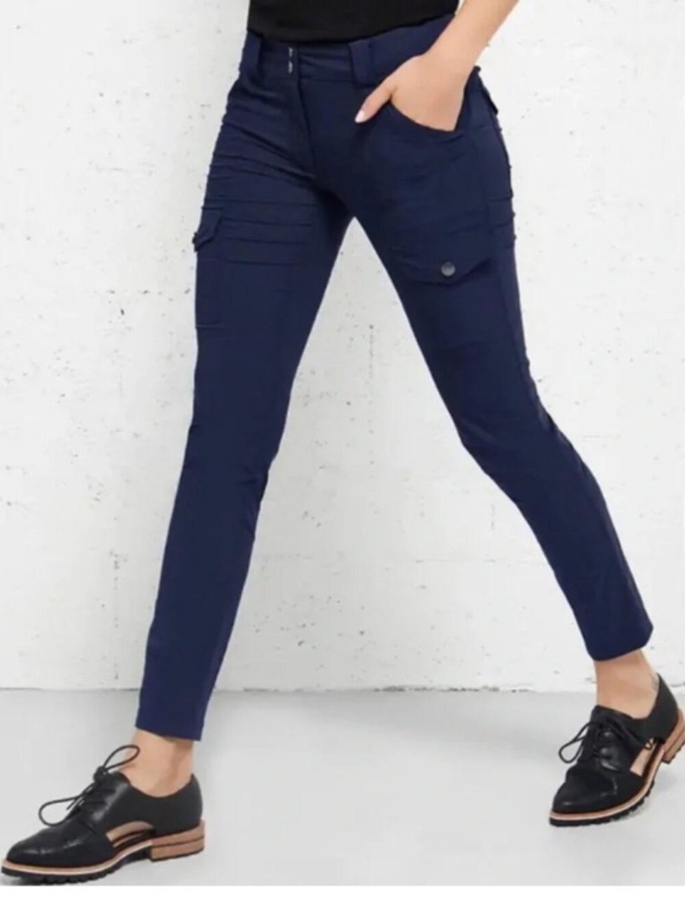 Anatomie Kate Skinny Cargo Pants Size Large Navy